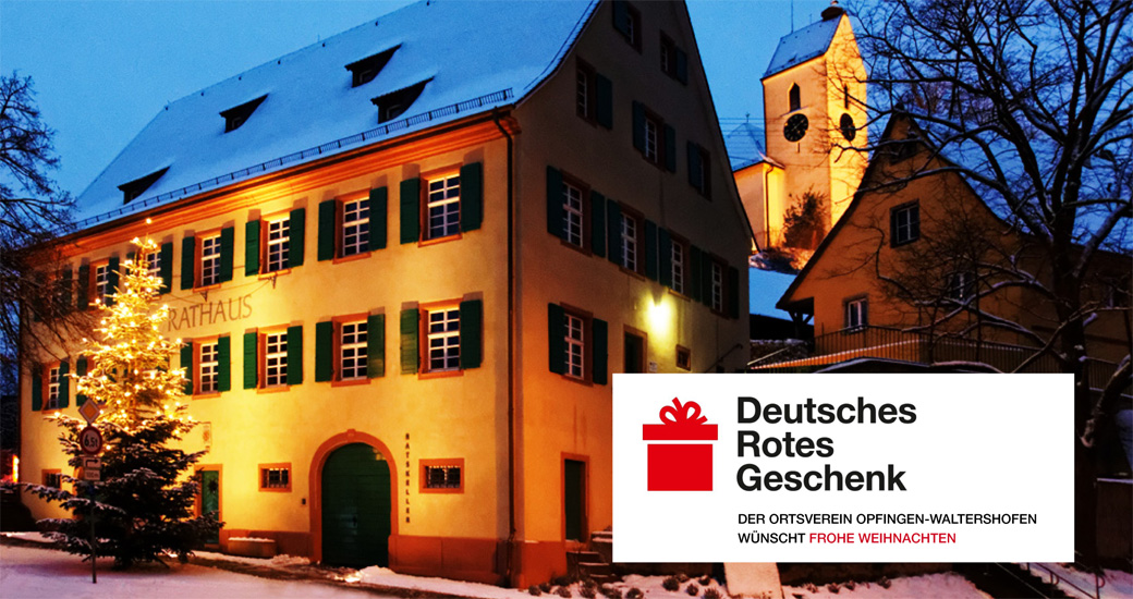 Der DRK-Ortsverein Opfingen wünscht Frohe Weihnachten.